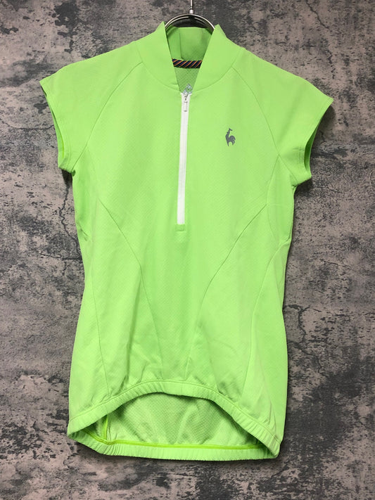 IW601 ルコックスポルティフ le coq sportif 半袖 サイクルジャージ 黄緑 M