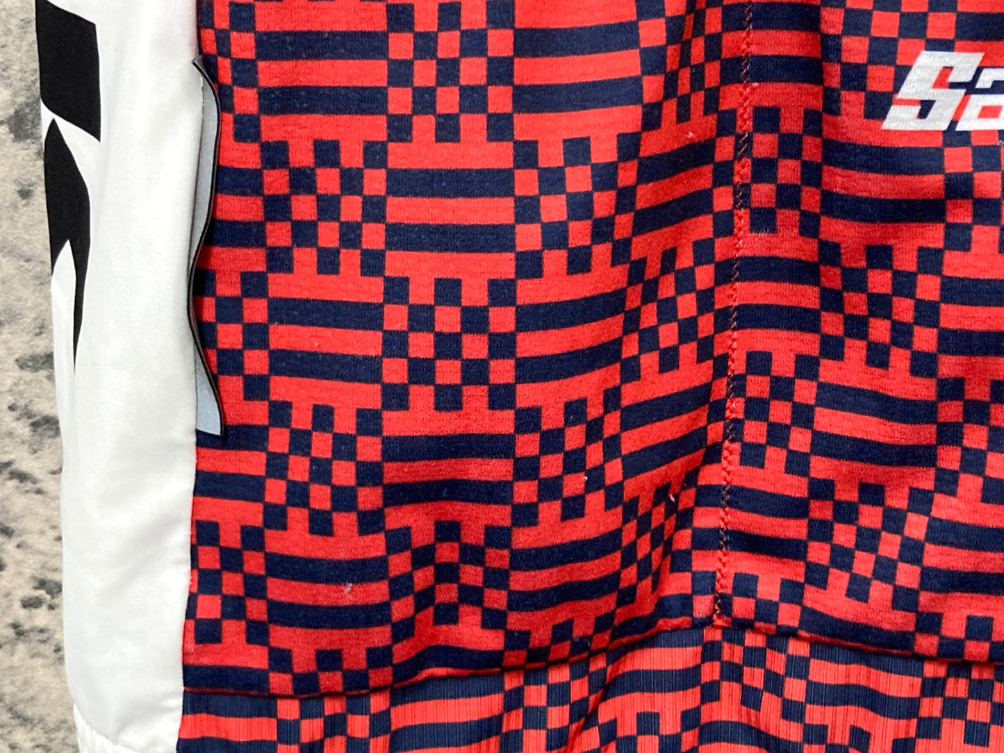 IX362 サンティーニ Santini 半袖 サイクルジャージ TREK Segafredo 白 M ほつれ大 汚れ