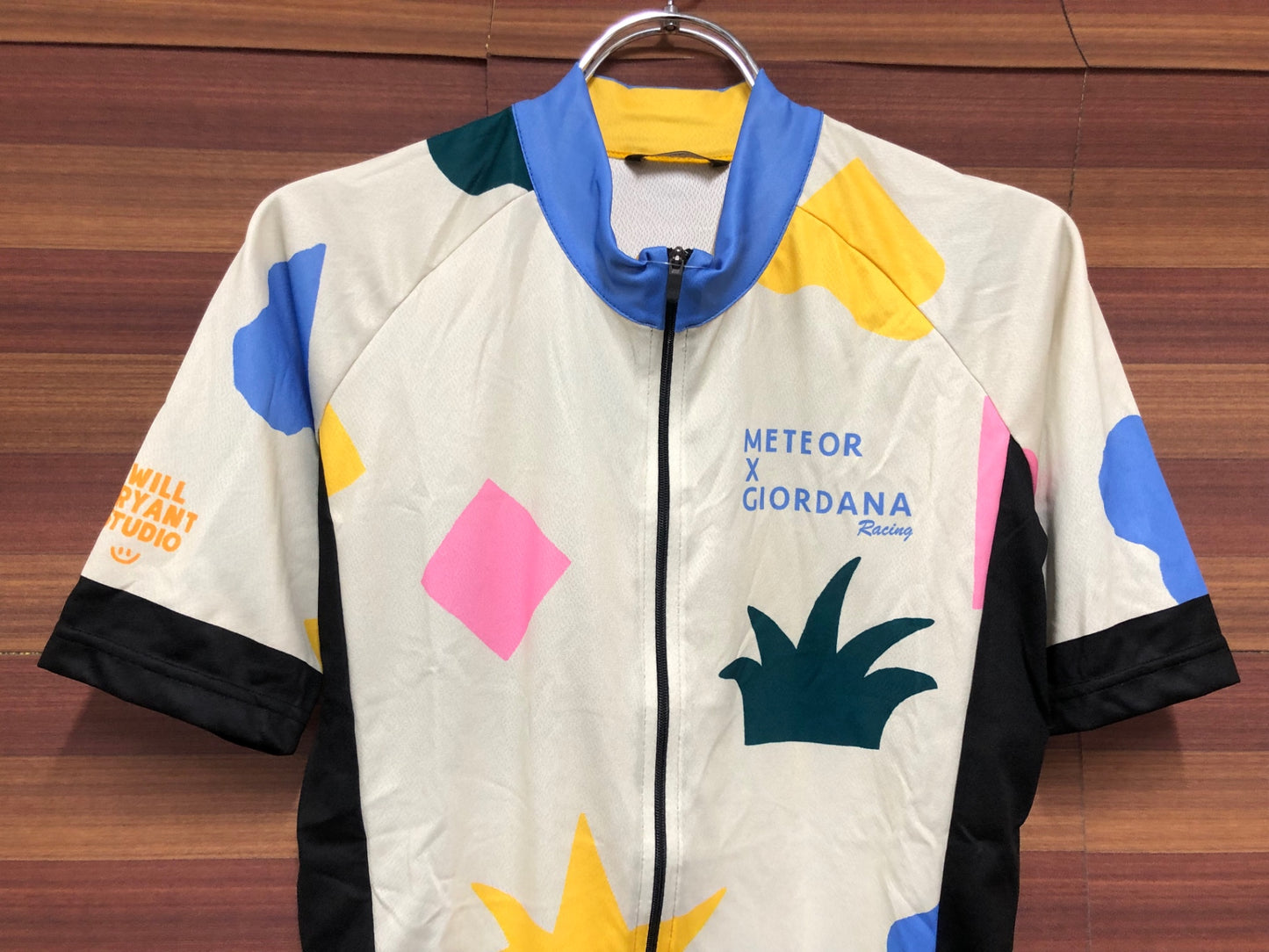 IT314 ジョルダーナ Giordana 半袖 サイクルジャージ ベージュ 黒 METEOR x GIORDANA XS