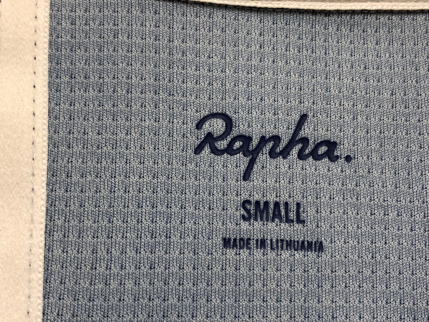 IM003 ラファ Rapha SUPER LIGHTWEIGHT JERSEY 半袖サイクルジャージ 白青 S ほつれあり