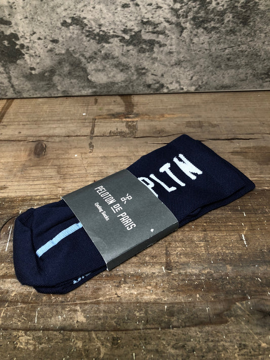 IO487 プロトンド パリ PELOTON DE PARIS ソックス 靴下 紺 US4~6 未使用品