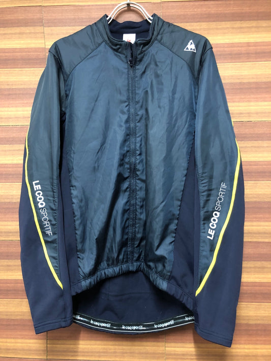 IO076 ルコックスポルティフ le coq sportif 長袖 サイクルジャケット 黒 L 裏起毛