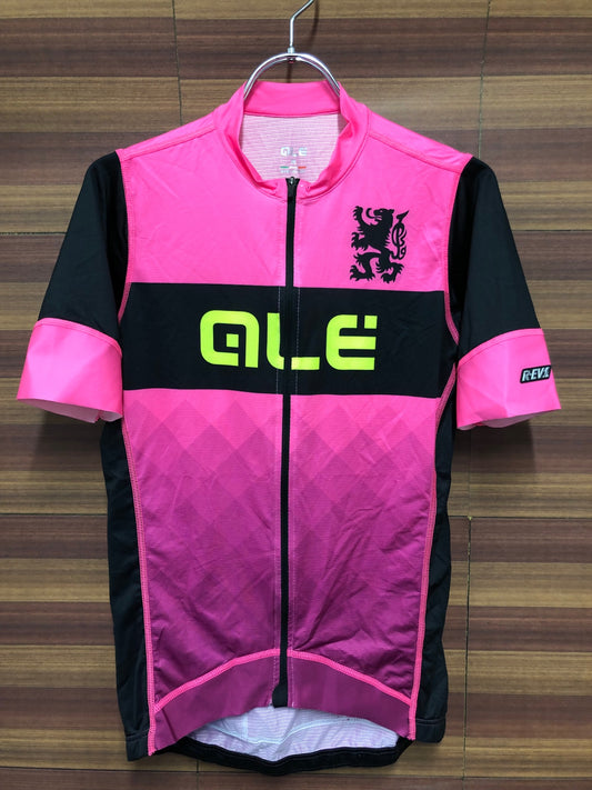 IO743 アレ ALE 半袖 サイクルジャージ ピンク 黒 M