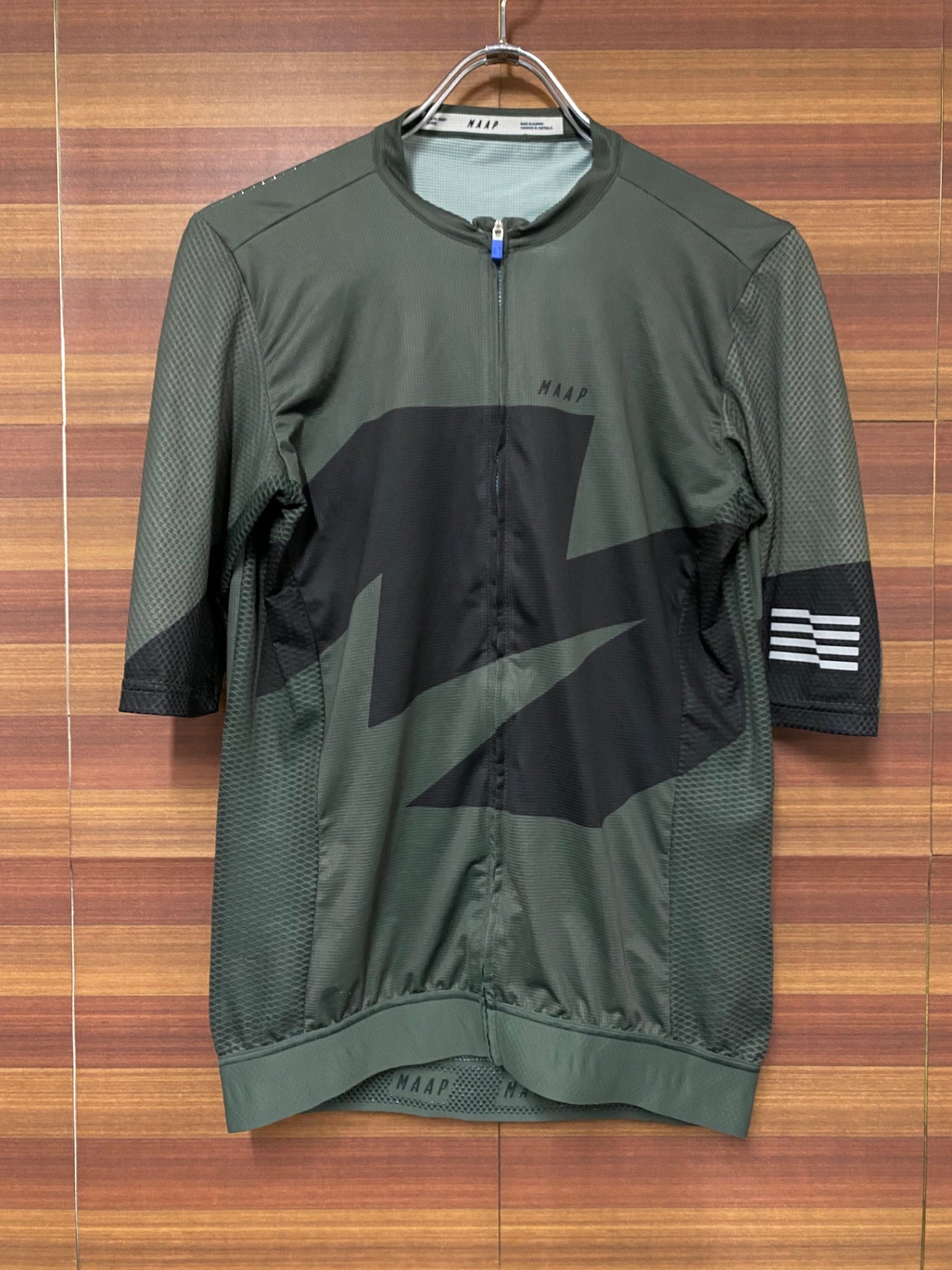 IN597 マープ MAAP PRO FIT JERSEY 半袖 サイクルジャージ カーキ 黒 XXL