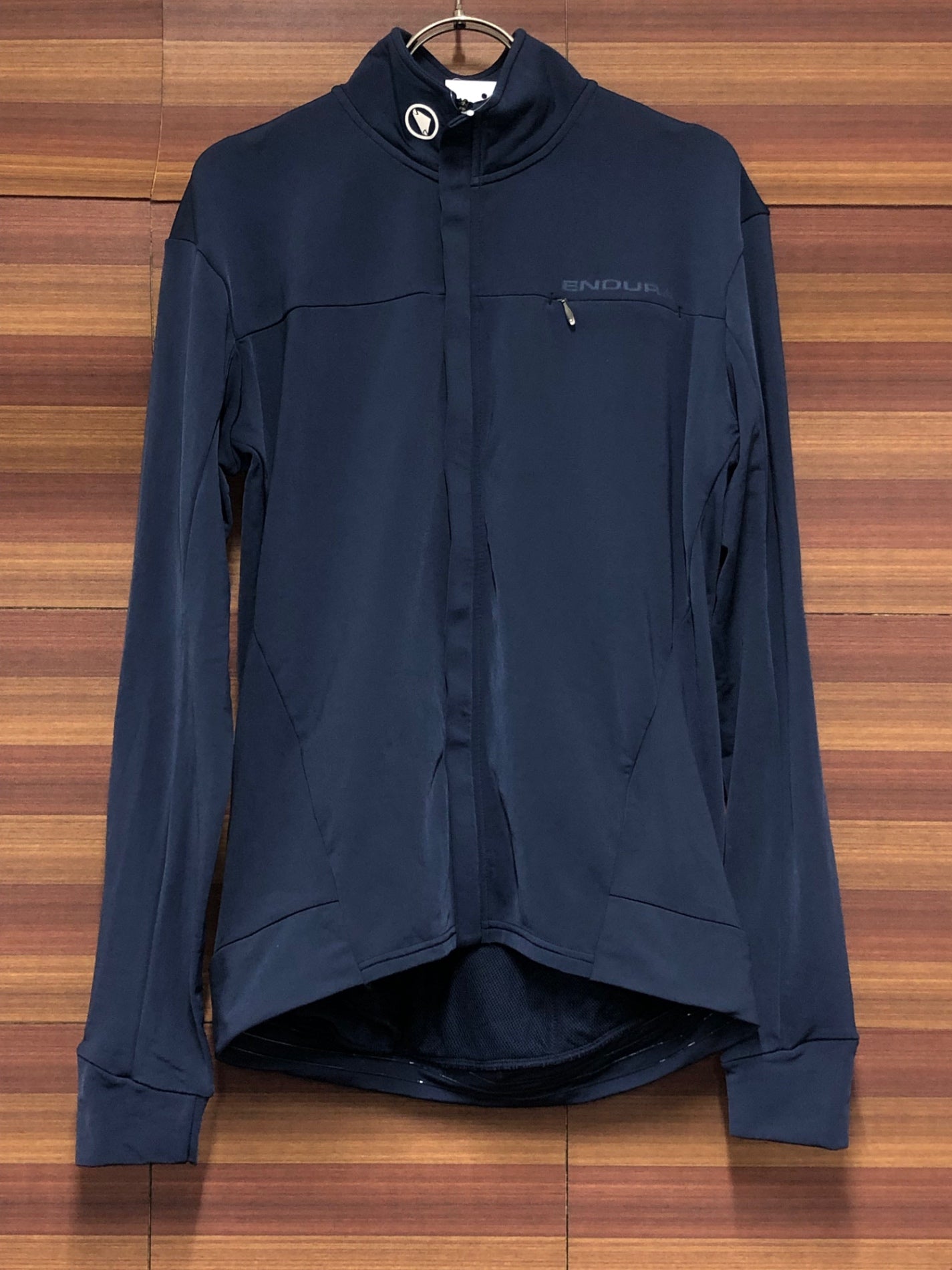 IT432 エンデュラ ENDURA 長袖 サイクルジャージ 紺 S 裏起毛