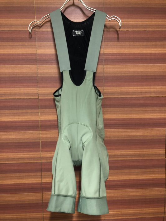 IH339 パスノーマルスタジオ PAS NORMAL STUDIOS エッセンシャル Essential Thermal Bib Shorts ビブショーツ 緑 XS 裏起毛