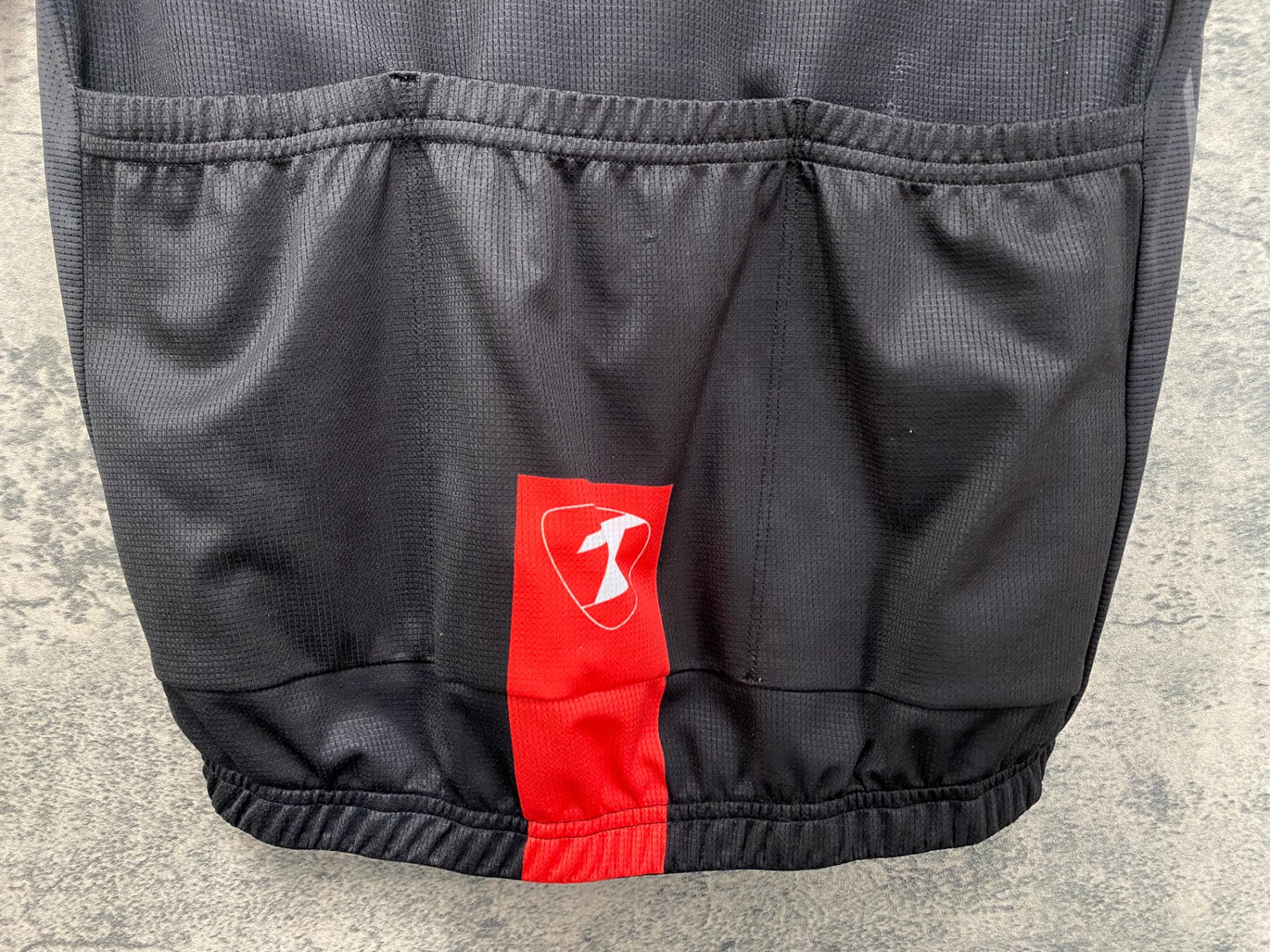 IW571 タイム TIME 半袖 サイクルジャージ 黒赤 S