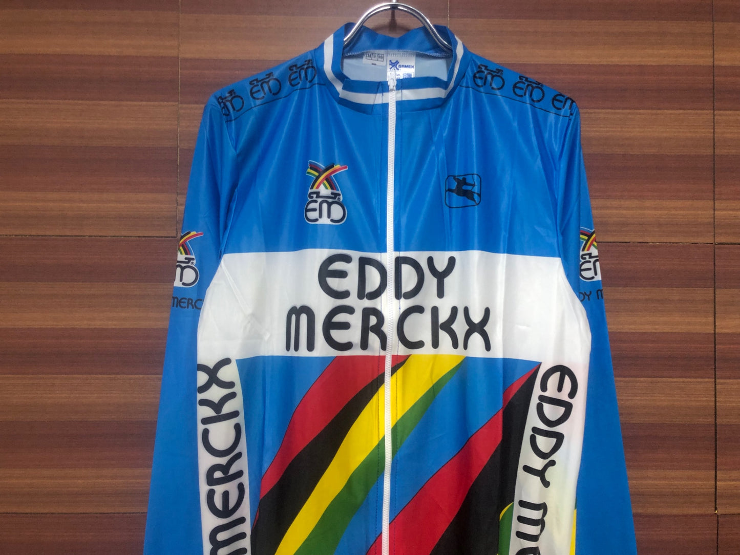 ID341 ジョルダーナ GIORDANA 長袖サイクルジャージ 青 M Eddy Merckx ビンテージ