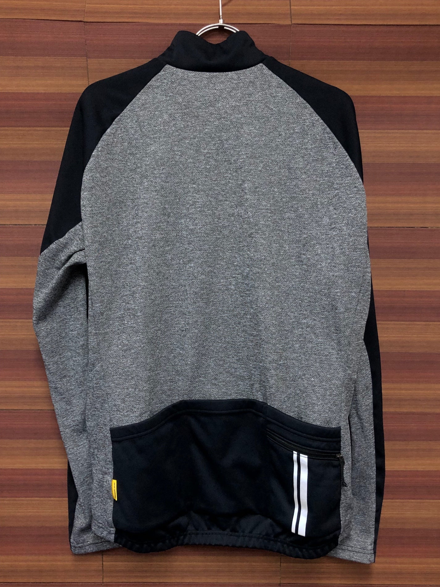 IQ698 パールイズミ PEARL iZUMi 長袖 サイクルジャケット グレー 黒 XL 裏起毛