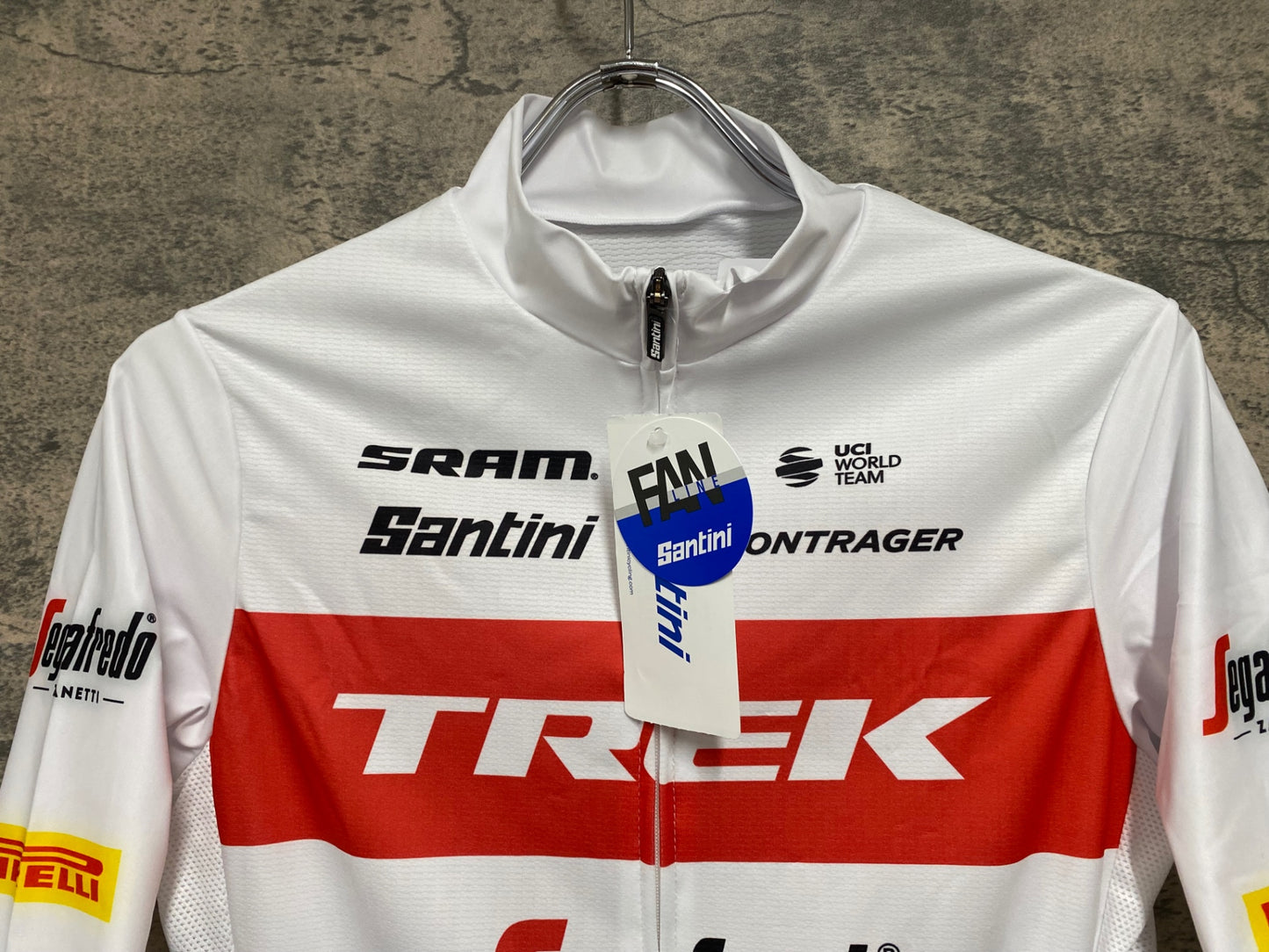 JD137 サンティーニ Santini 半袖サイクルジャージ 白 M TREK Segafredo 2022