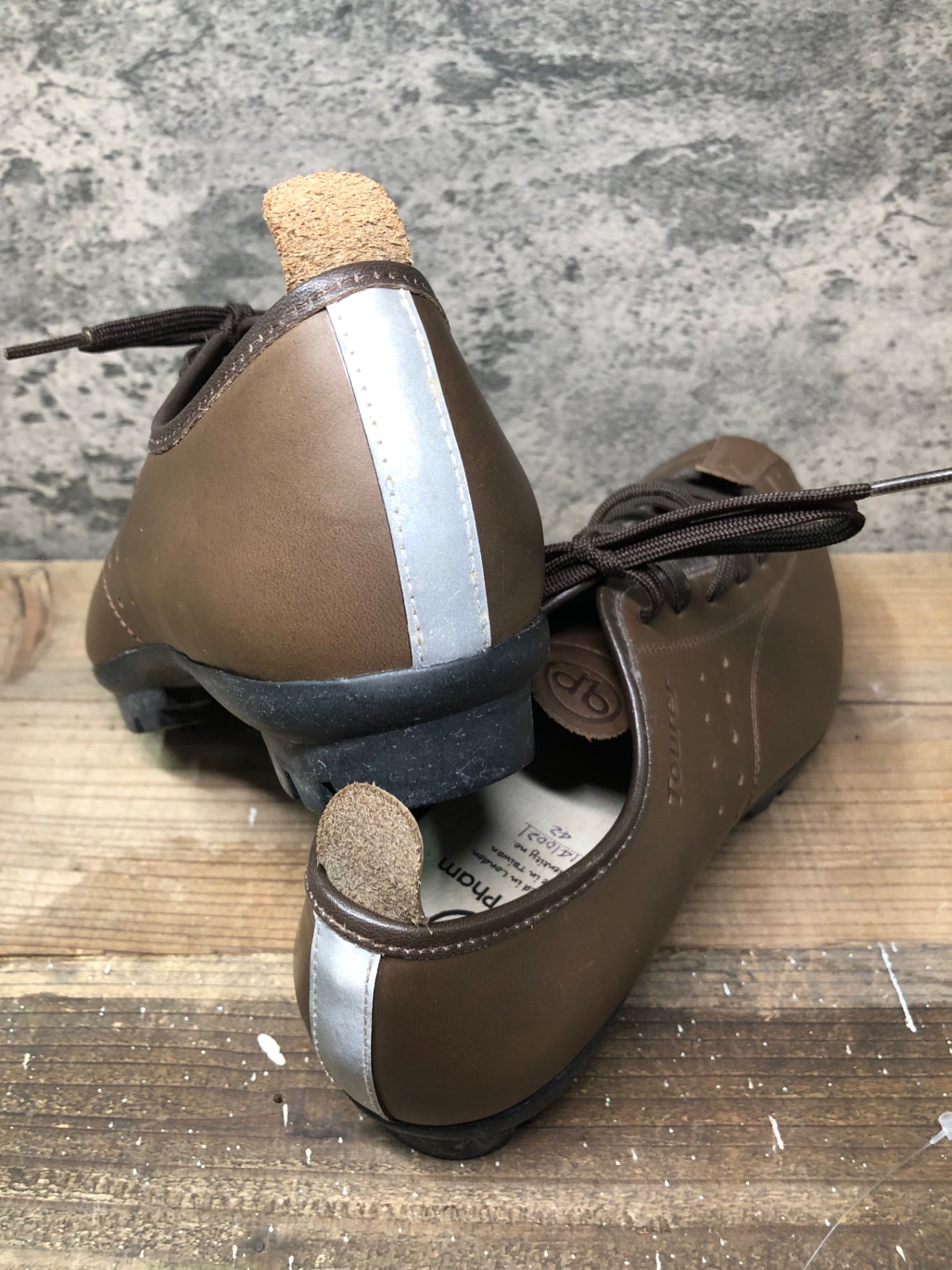 IR100 クオックファム QUOC PHAM フィクスド FIXED ブラウン サイクリングシューズ 茶 EU42