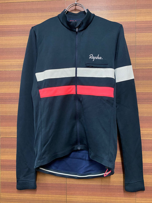 IA312 ラファ Rapha ブルベロングスリーブジャージ BREVET LONG SLEEVE JERSEY ネイビー S