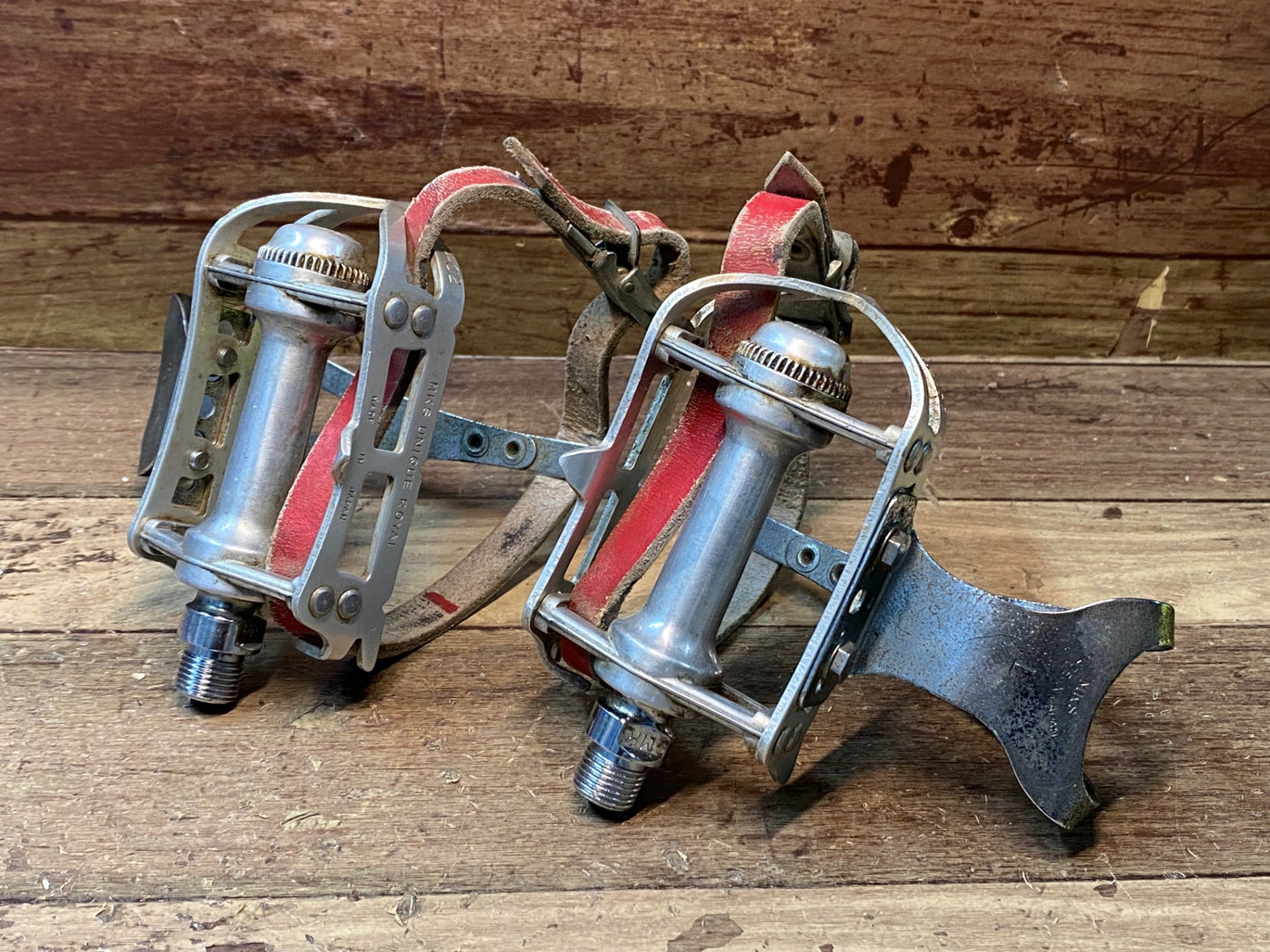 IN069 三ヶ島 MKS ユニーク UNIQUE ロイヤル ROYAL フラットペダル トゥークリップ付属