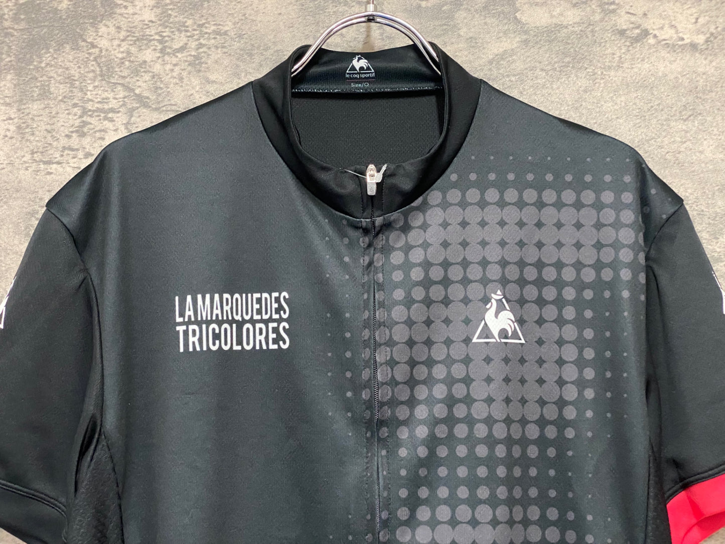 JC108 ルコックスポルティフ le coq sportif 半袖 サイクルジャージ 黒 O