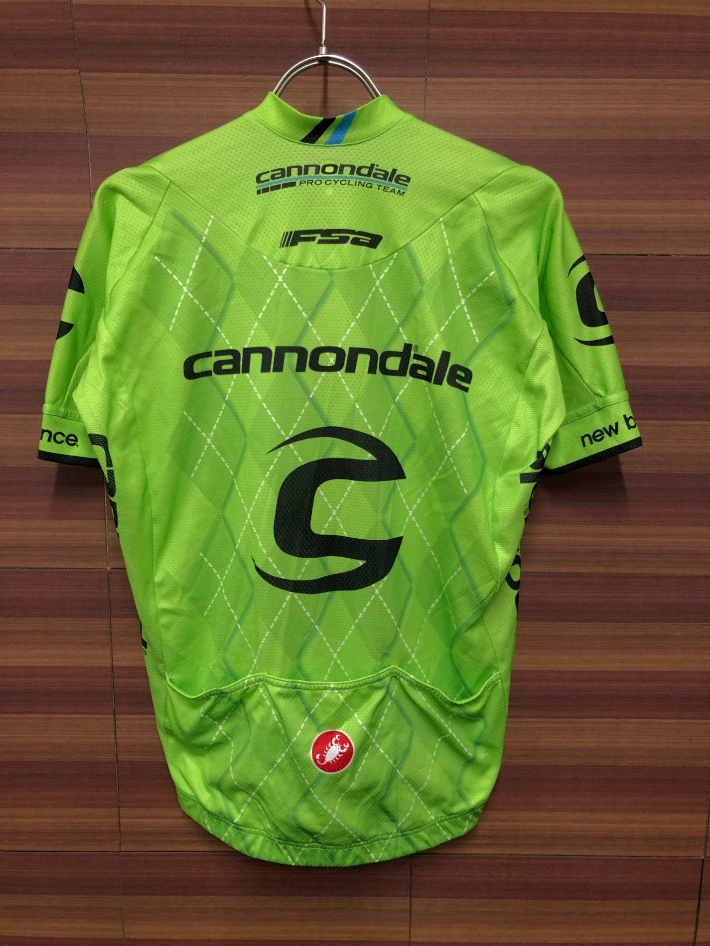 IN744 カステリ CASTELLI 半袖 サイクルジャージ 緑 M Cannondale