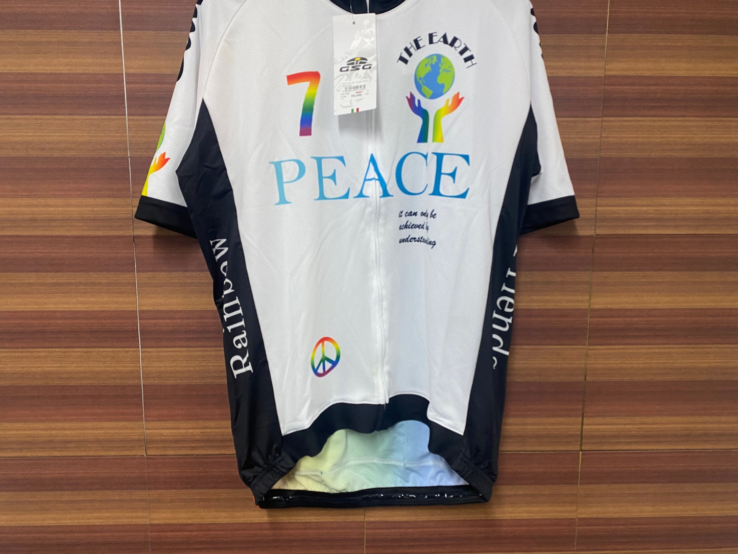 IS366 ジェッセージ GSG 半袖サイクルジャージ 白 XL