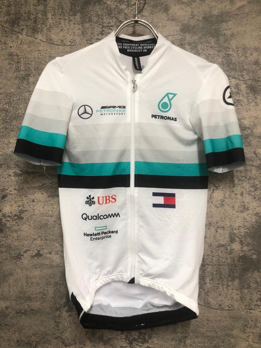 IY028 アソス Assos RS SUMMER SS JERSEY 半袖 サイクルジャージ 白 S OFFICIAL EQUIPMENT MERCEDES BENZ AMG