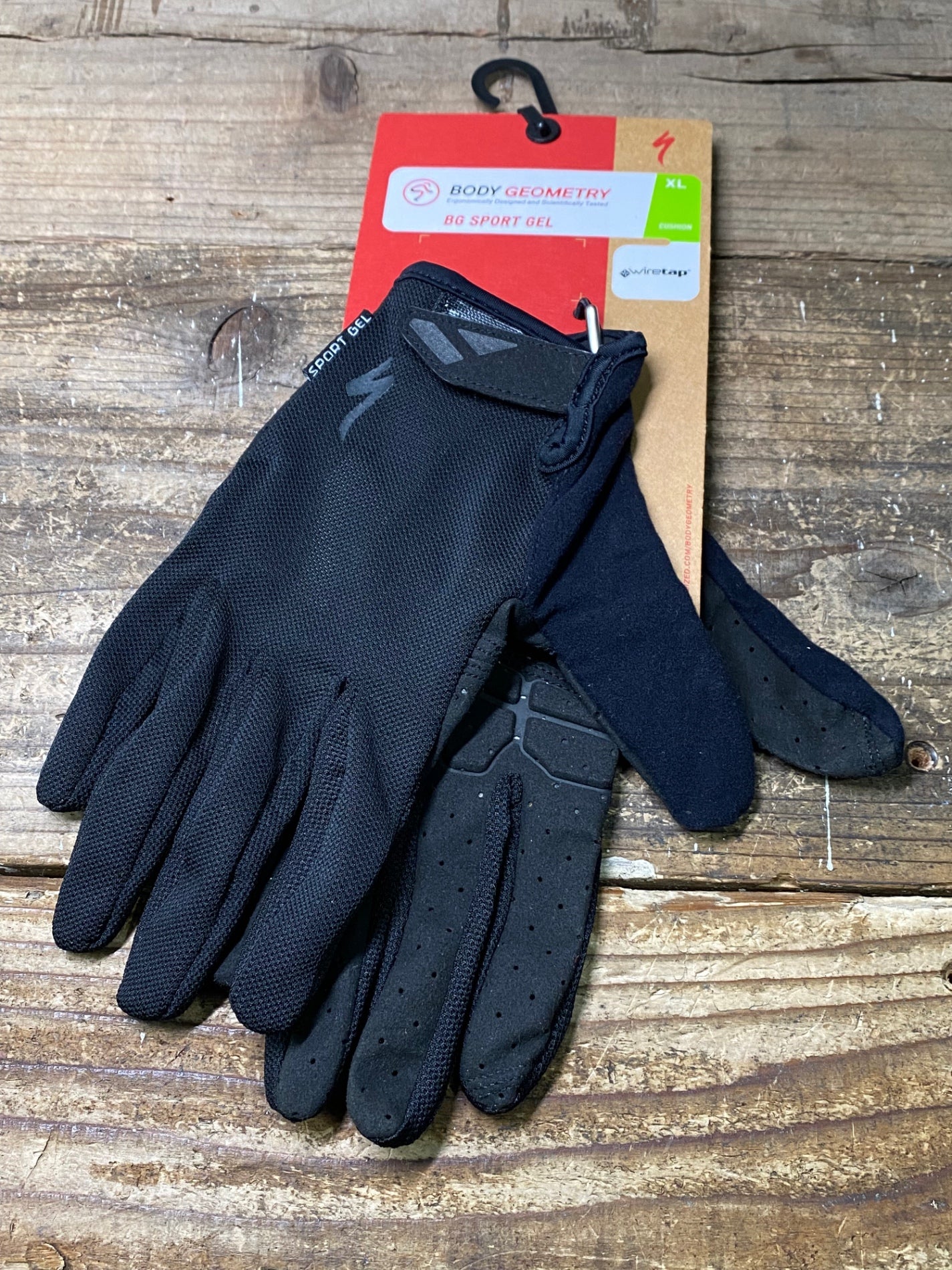 HI265 スペシャライズド SPECIALIZED BG SPORT GEL 長指 サイクル グローブ 黒 XL