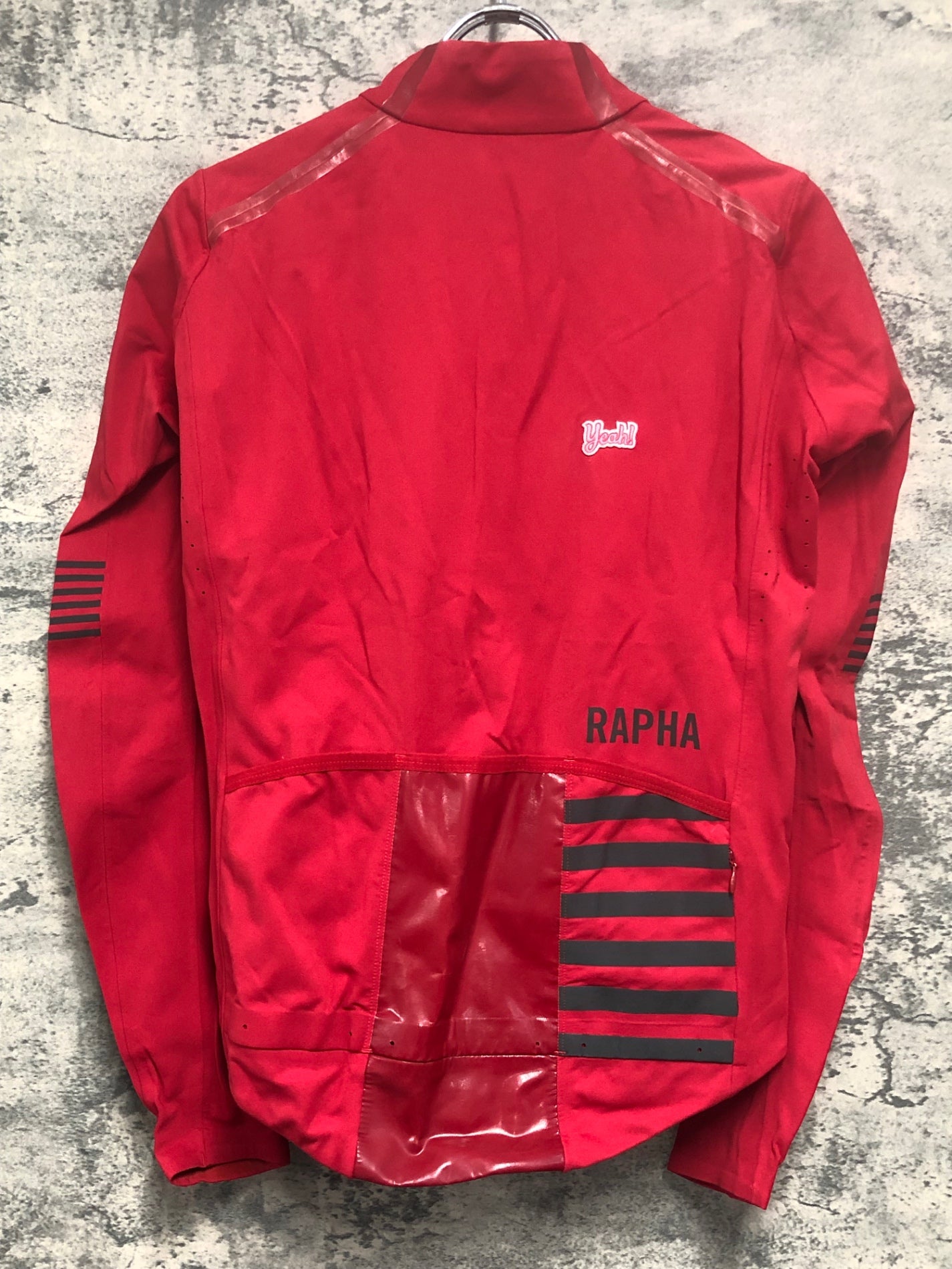 IV195 ラファ Rapha PRO TEAM SOFTSHELL JACKET 長袖サイクルジャケット 赤 S