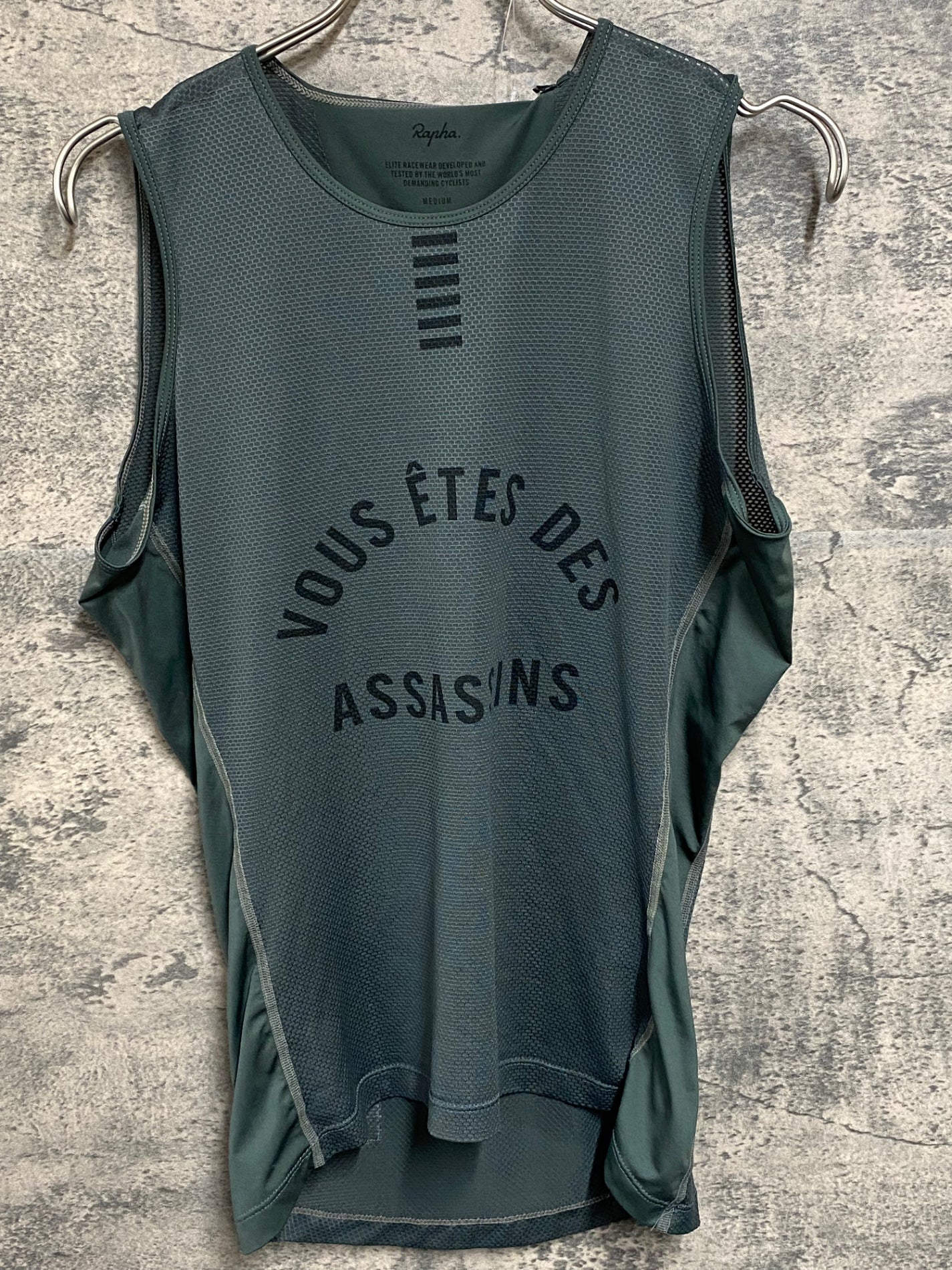 JC591 ラファ Rapha PRO TEAM BASE LAYER SLEEVELESS ノースリーブ ベースレイヤー グリーン M