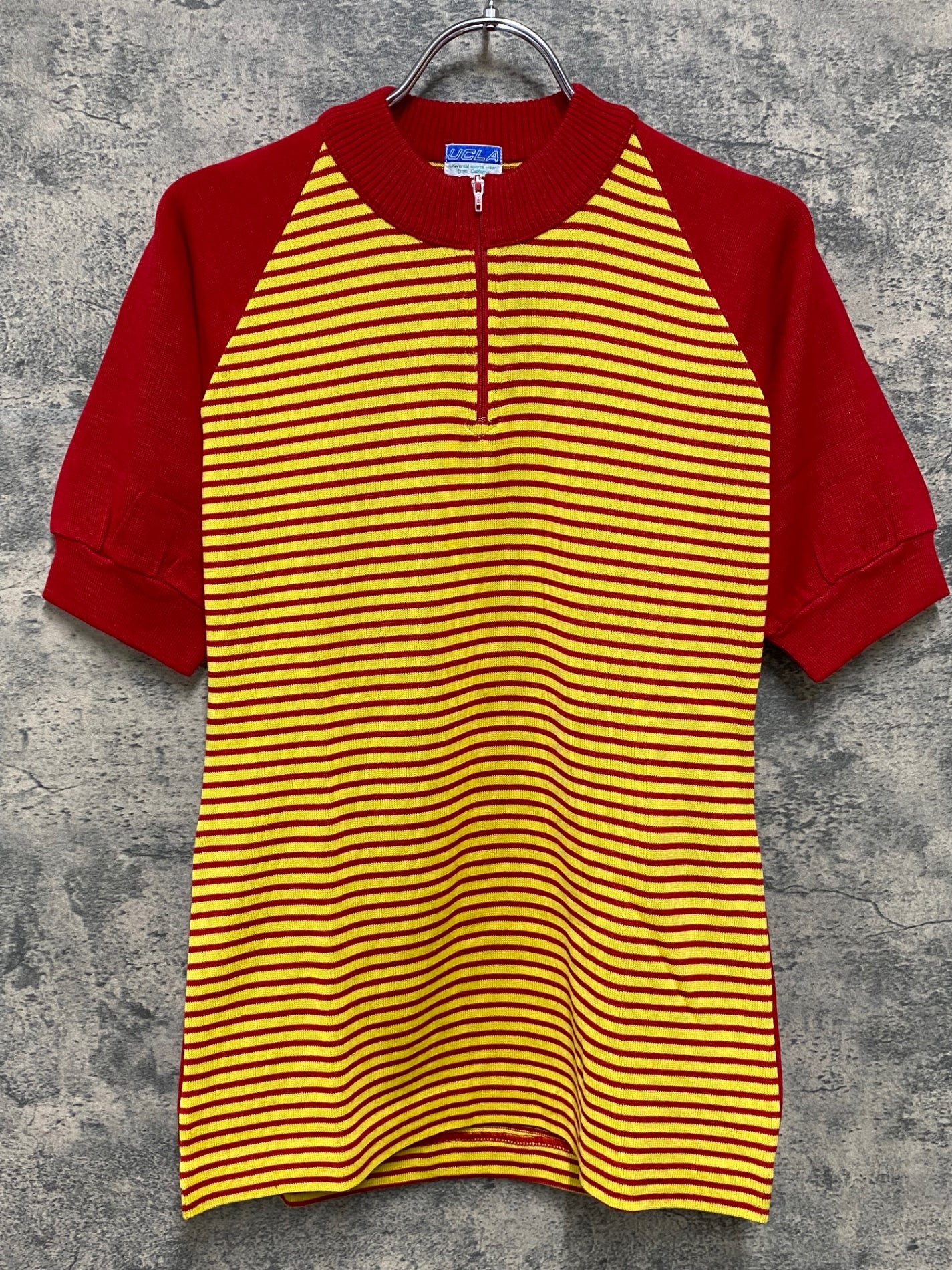 JA364 UCLA 長袖サイクルジャージ 92-96 赤黄 ヴィンテージ