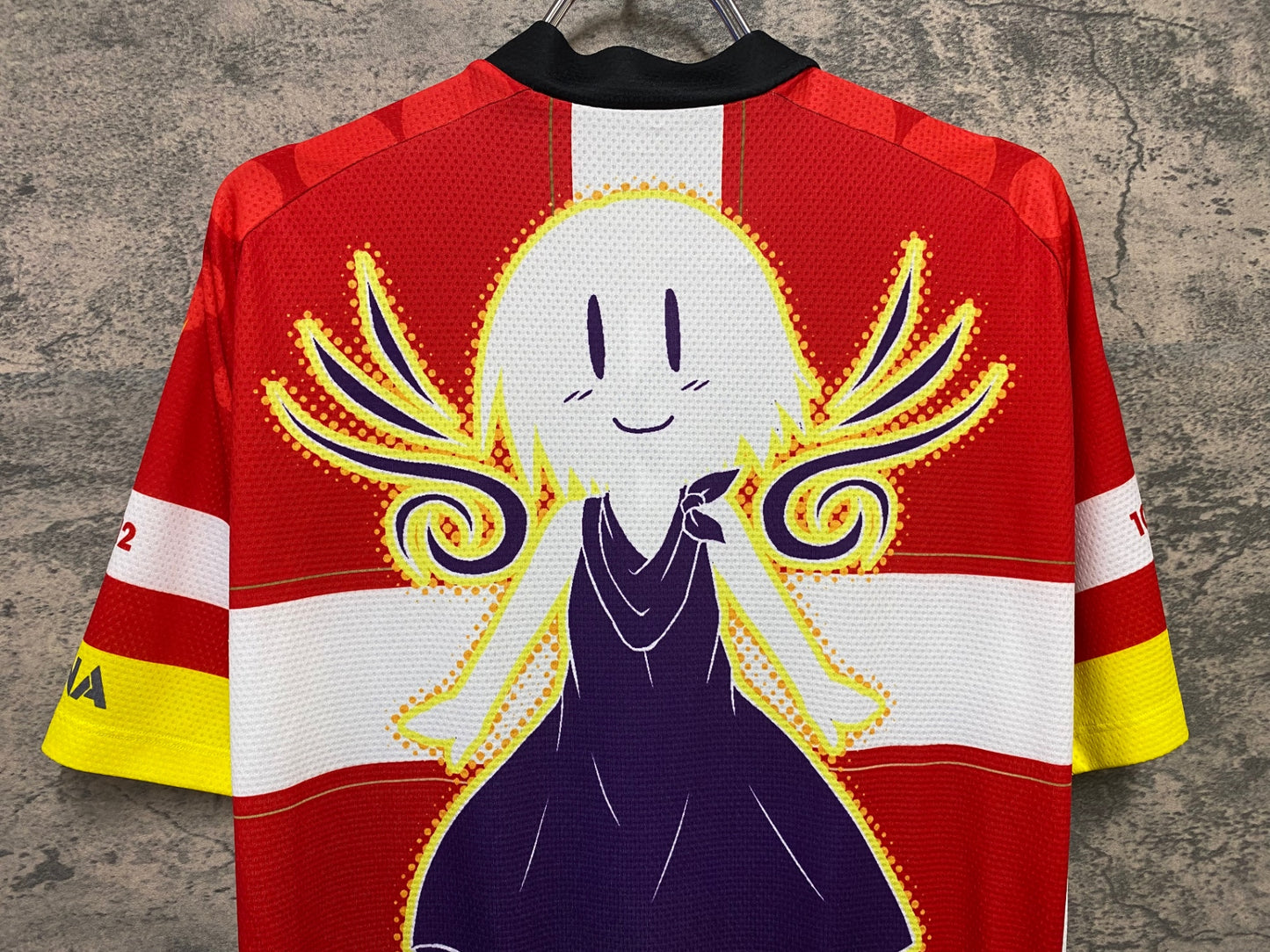 JB662 サンボルト SUNVOLT 半袖 サイクルジャージ 黒 赤 総柄 XL ろんぐらいだぁ すとーりーず