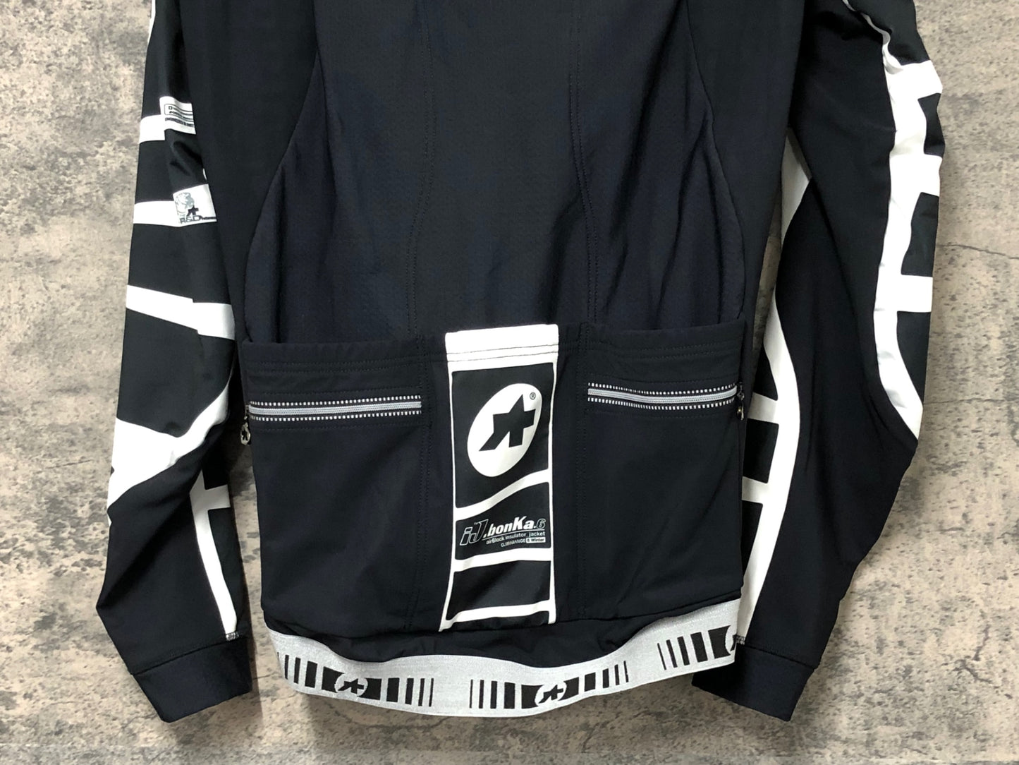 IY440 アソス assos iJ.bonKa.6 長袖 サイクルジャケット 白 黒 S 裏起毛