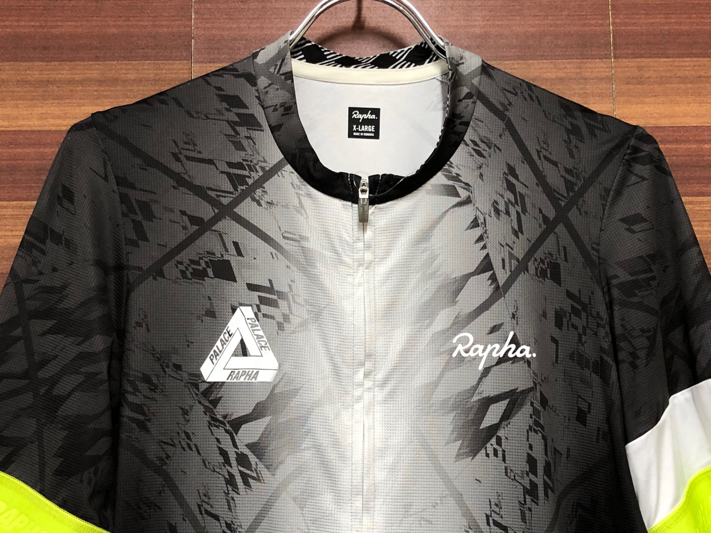 IK632 ラファ Rapha PRO TEAM TRAINING JERSEY 半袖 サイクルジャージ 黒 白 XL