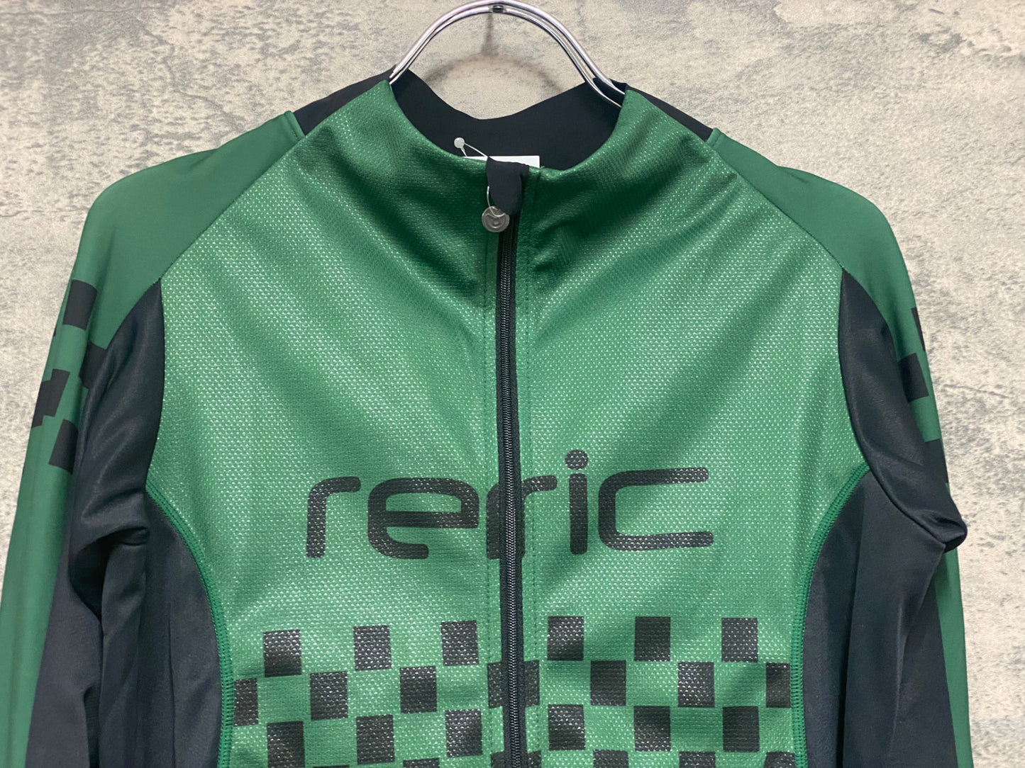 IZ243 レリック reric 長袖 サイクルジャージ 緑 黒 M