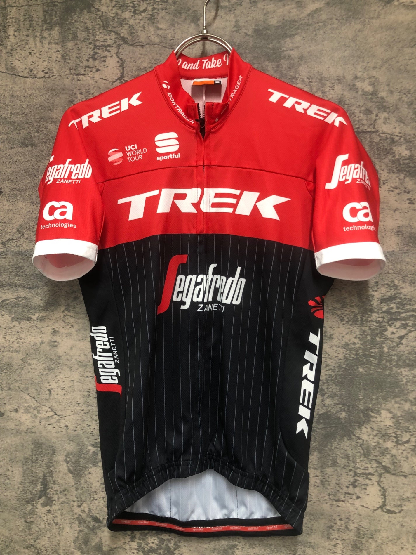 IY167 スポーツフル sportful 半袖 サイクルジャージ 黒 赤 XS Segafredo ZANETTI