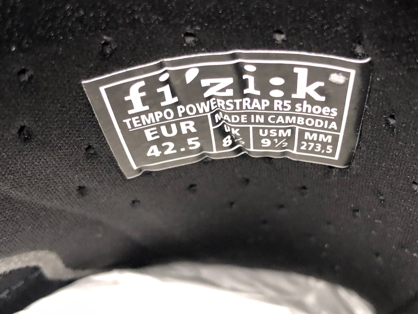 IN217 フィジーク fizik TEMPO POWERSTRAP R5 Shoes ビンディングシューズ 紺 黒 EU42.5 SPD-SL