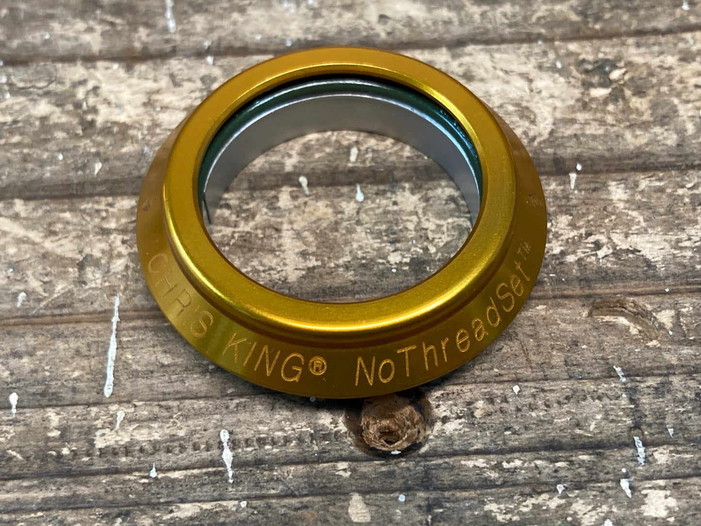 IS708 クリスキング CHRIS KING NoThreadSet アヘッド ヘッドパーツ ヘッドセット 上下1-1/8 OS アウトボード式 ゴールド