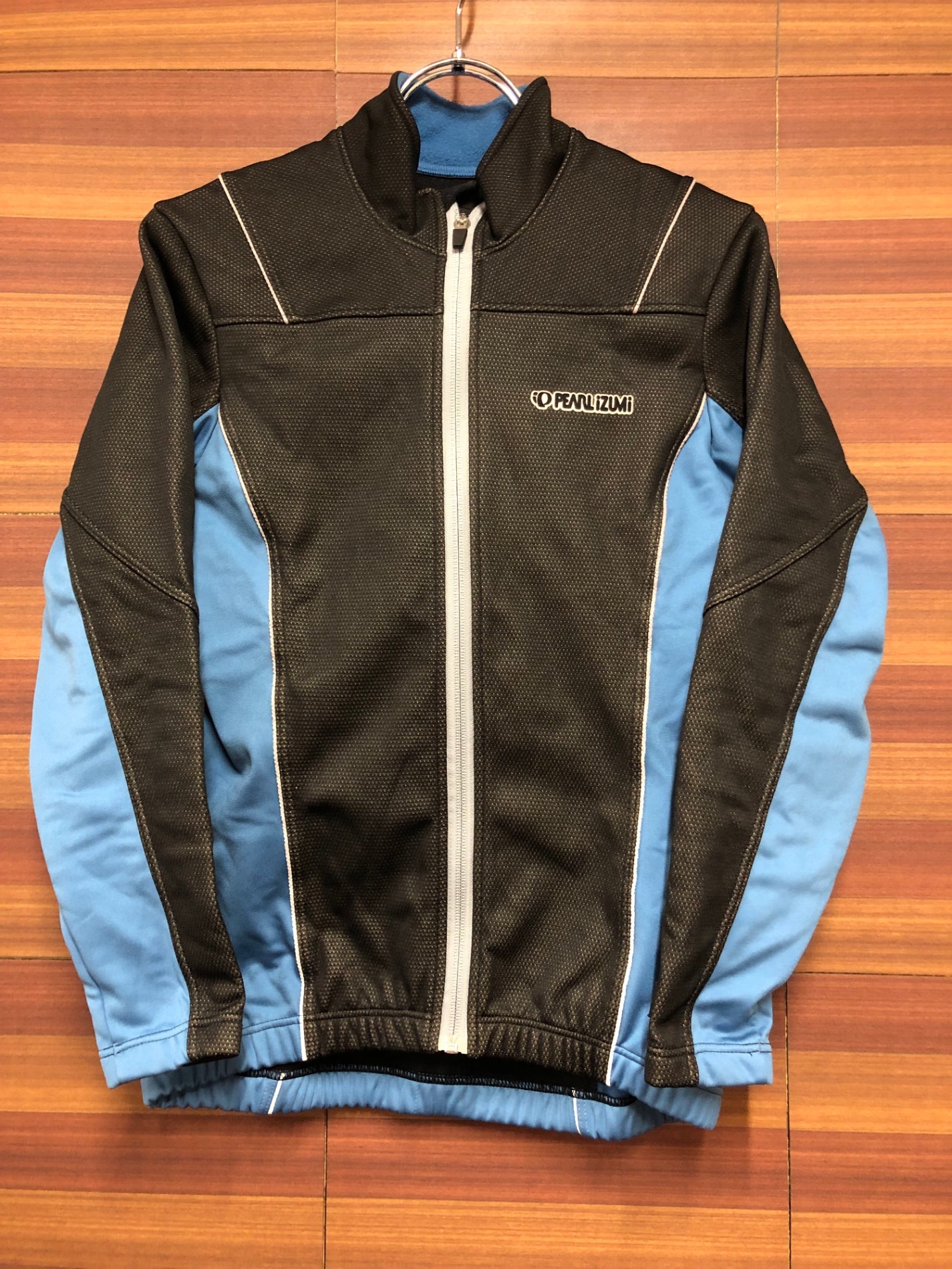IL904 パールイズミ PEARL iZUMi 長袖 サイクルジャケット 黒 水色 S 裏起毛