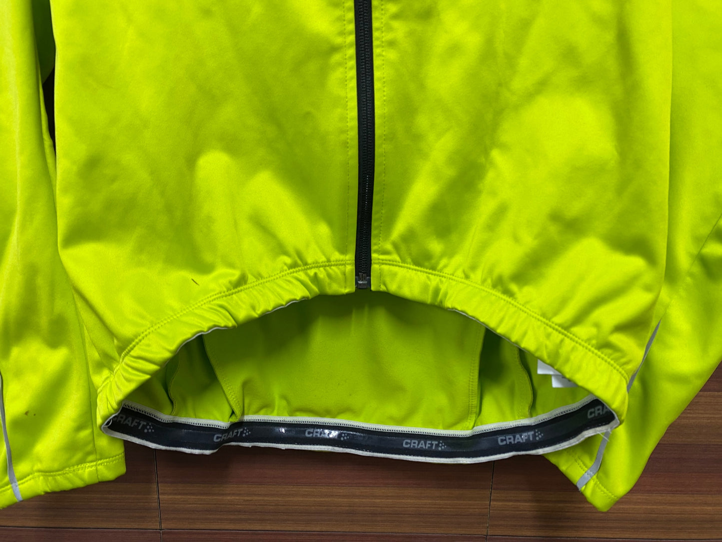 IL694 クラフト CRAFT 裏起毛 長袖 サイクルジャケット 黄 M ※シミあり