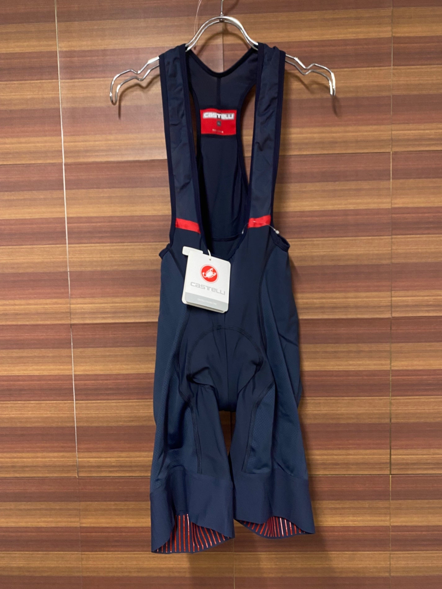 IQ184 カステリ CASTELLI ビブショーツ 紺 XL