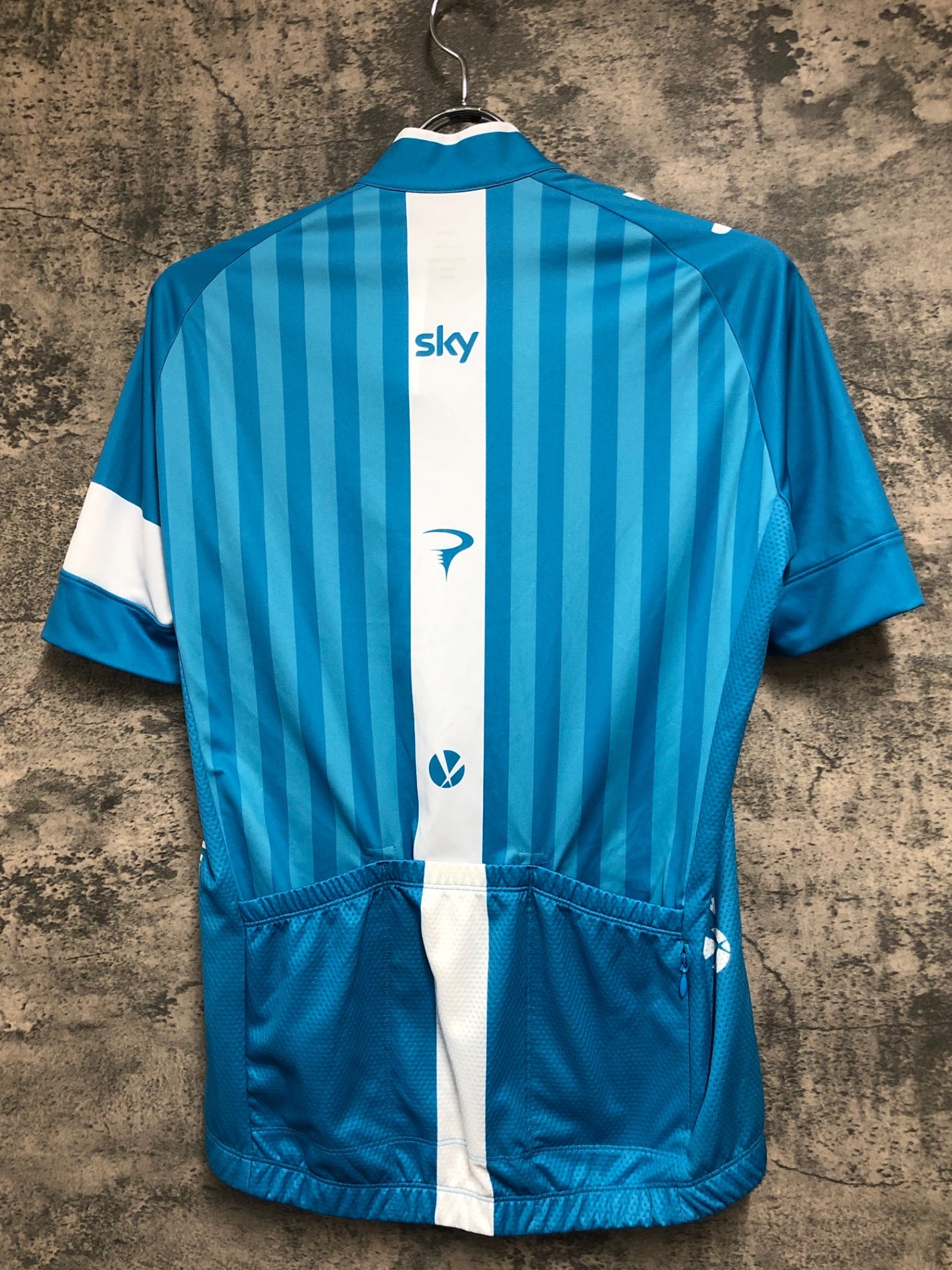 JC817 ラファ Rapha MEN'S REPLICA JERSEY 半袖 サイクルジャージ 白 水色 M TEAM sky
