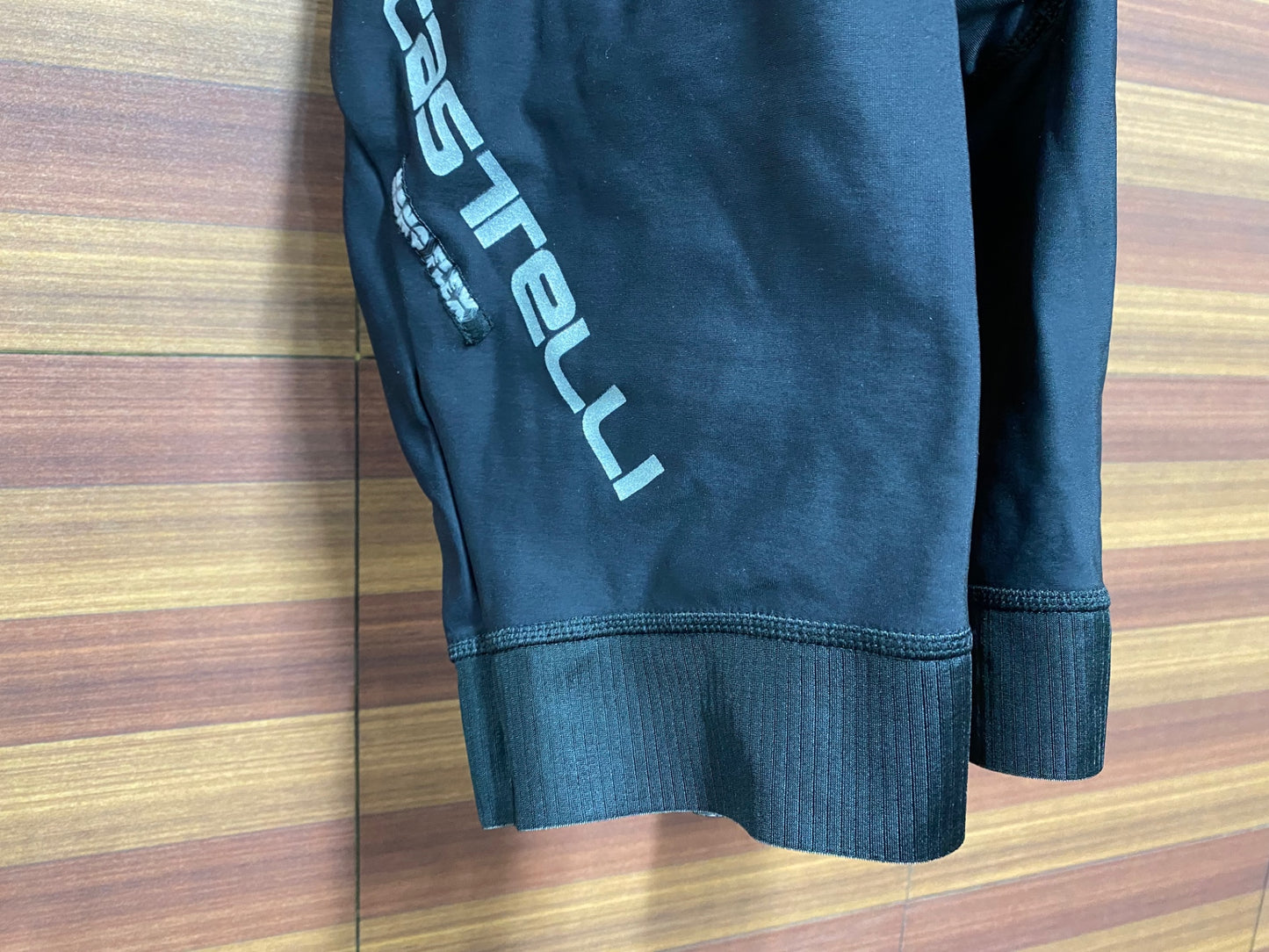 IH081 カステリ CASTELLI 裏起毛 ビブショーツ 黒 S