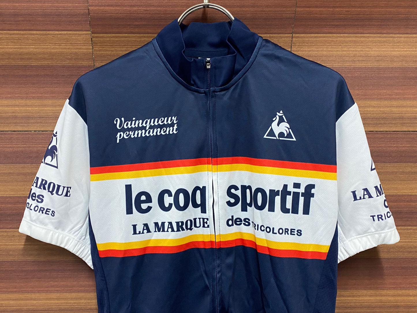 IT948 ルコックスポルティフ le coq sportif 半袖 サイクルジャージ ネイビー L