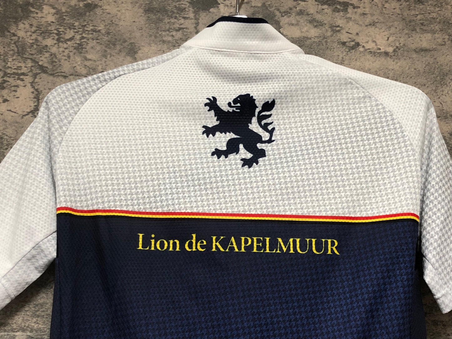 JD070 リオンドカペルミュール Lion de KAPELMUUR 半袖 サイクルジャージ 白 紺 L