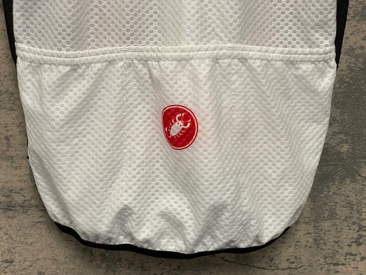 IZ474 カステリ CASTELLI 半袖 サイクルジャージ 白 黒 S