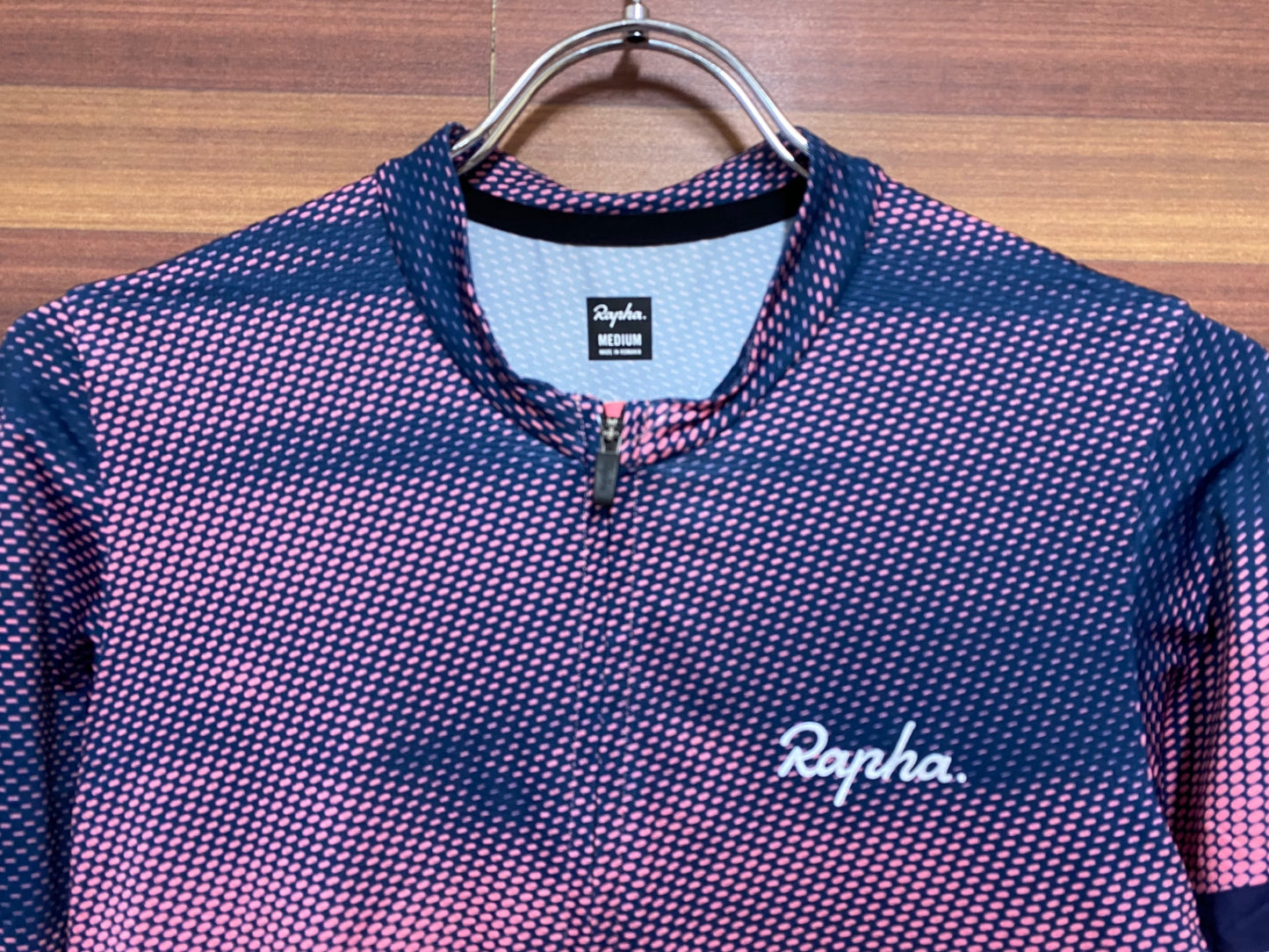 ID469 ラファ Rapha LIGHTWEIGHT RACE JERSEY 半袖 紺 ピンク M