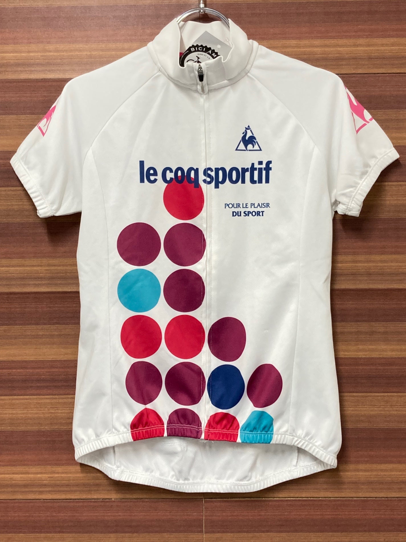 IL513 ルコックスポルティフ le coq sportif 半袖サイクルジャージ 白 M