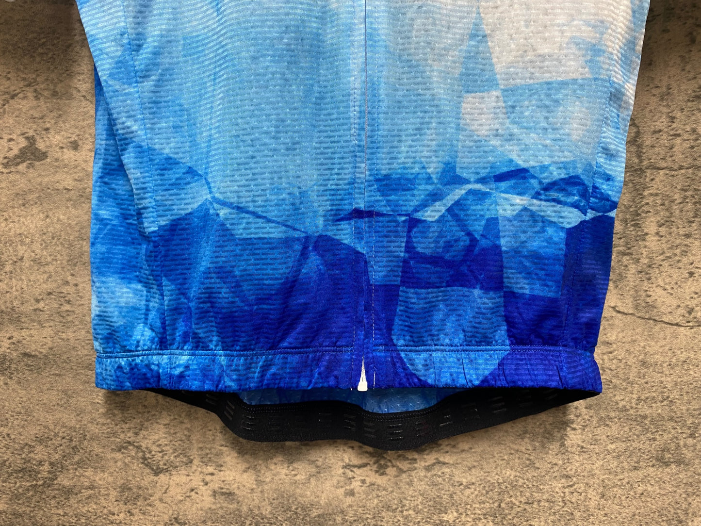 JC672 サンボルト SUNVOLT 半袖 サイクルジャージ 白 青 L ※汚れ