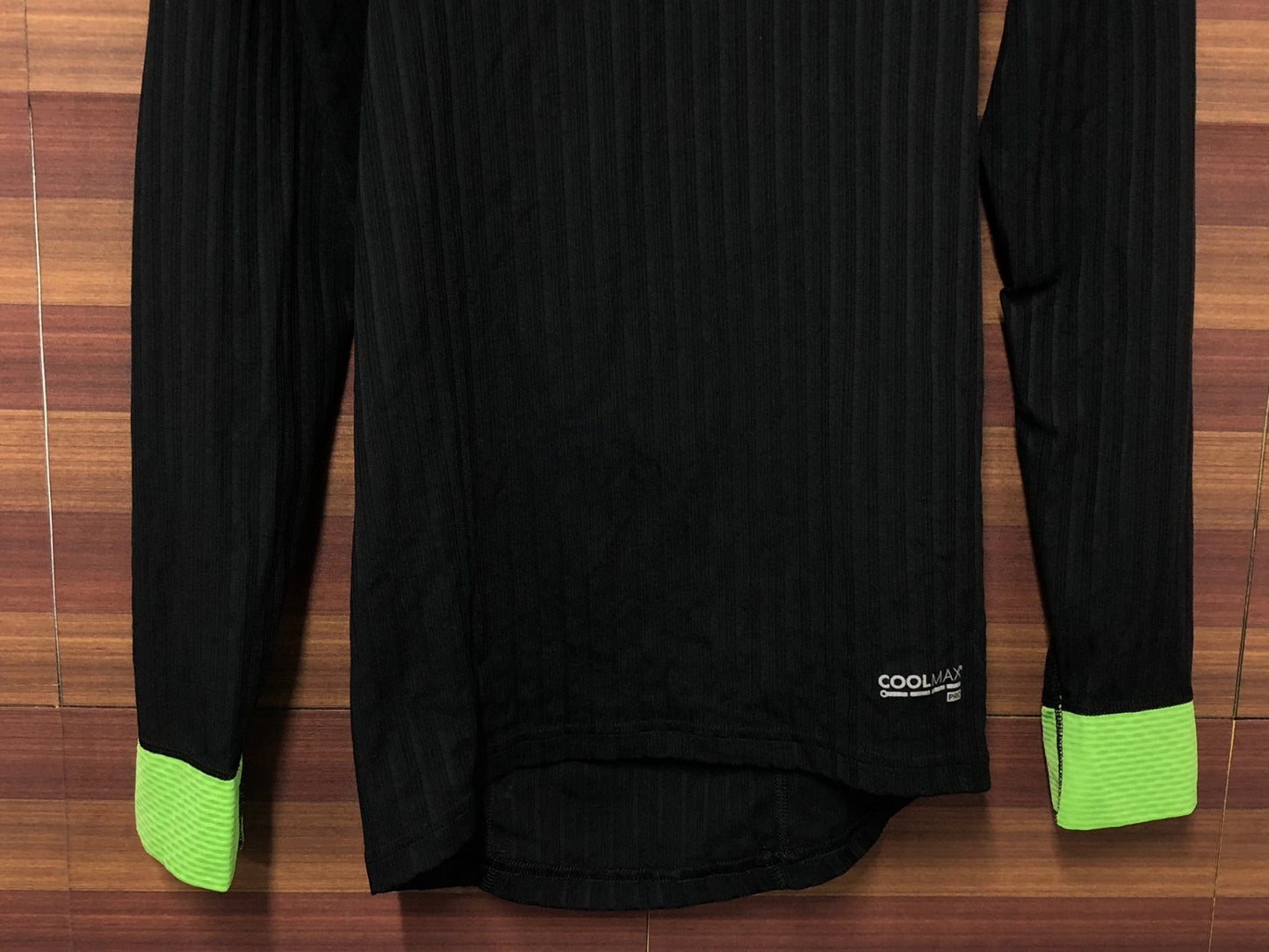 IT074 クラフト CRAFT 長袖 ベースレイヤー 黒 黄緑 S