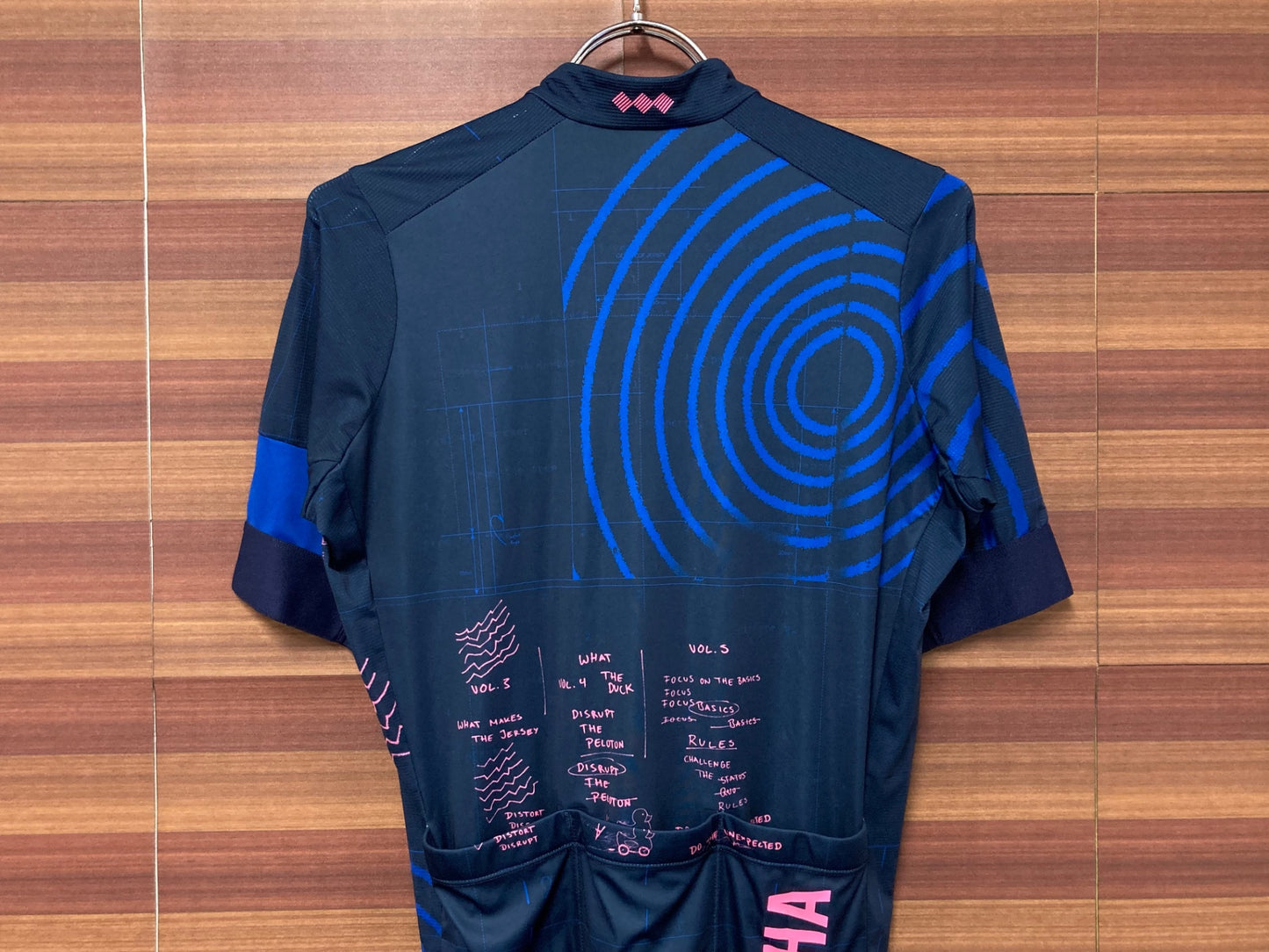 IS669 ラファ RAPHA EF PRO TEAM TRAINING JERSEY 半袖 サイクルウェア 紺 ピンク M