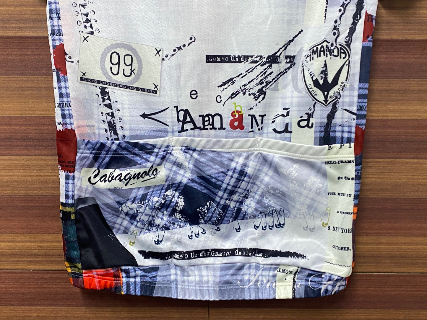 IS047 パンダーニ PANDANI 半袖 サイクルジャージ 白 M