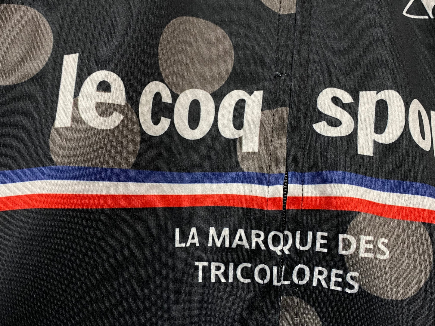 IE448 ルコックスポルティフ le coq sportif 半袖 サイクルジャージ 黒 白 M