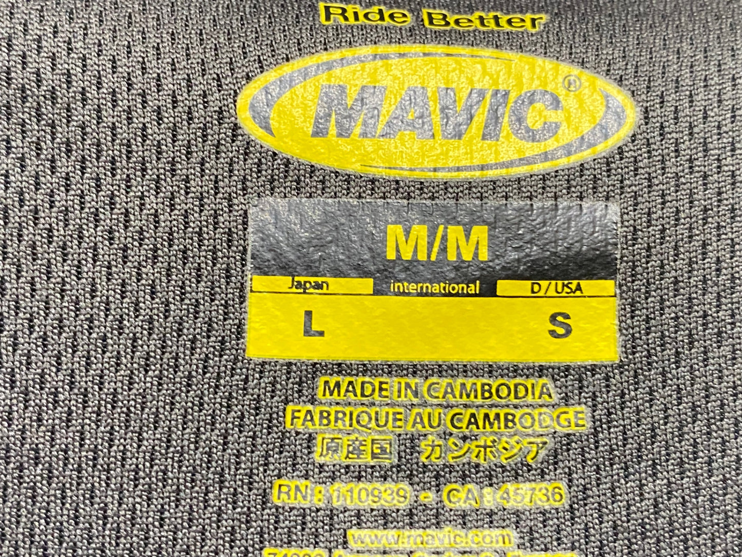 JB761 マヴィック MAVIC 半袖 サイクルジャージ 黒 L