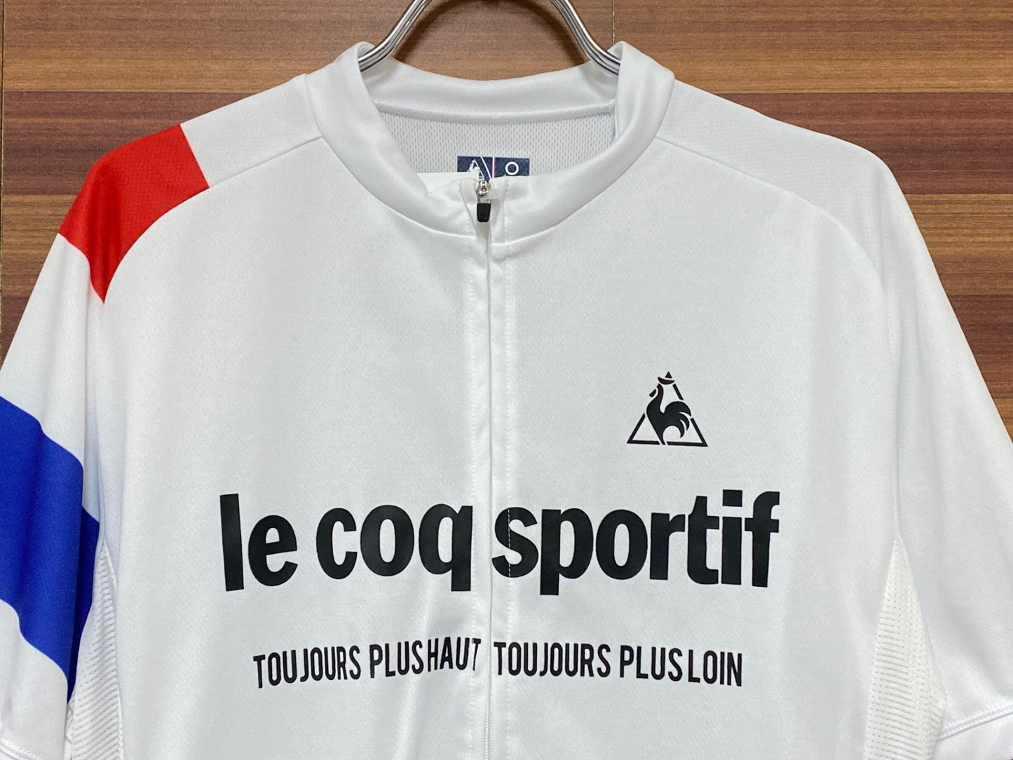 HZ302 ルコックスポルティフ le coq sportif 半袖 サイクルジャージ 白 サイズO