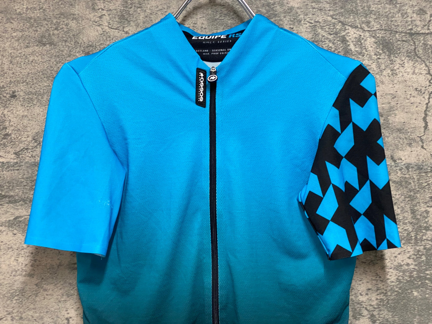 JB903 アソス ASSOS EQUIPE RS AEROJERSEY RACE SERIES CLIMA CODE 1/3 半袖 サイクルジャージ 青 黒 M